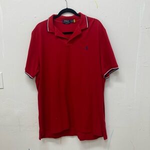 Classic Charm: Ralph Lauren Red Polo Shirt